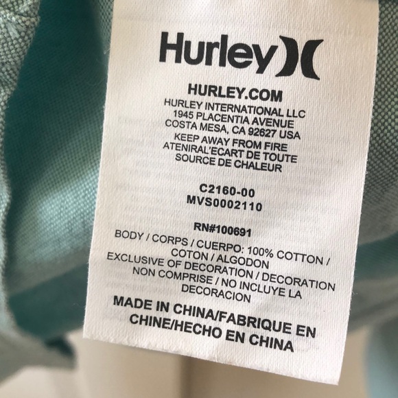 Hurley Long Sleeve Button Front Shirt large - Picture 6 of 6